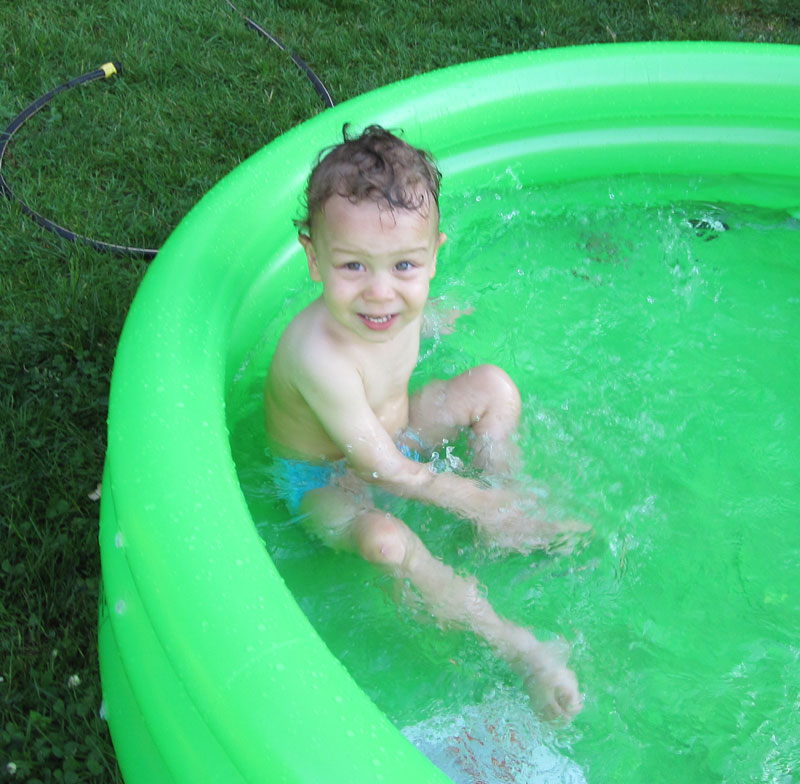 Jason in green pool